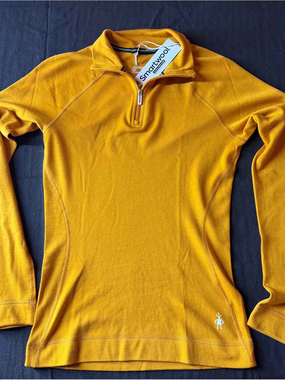 Smartwool Women’s Half-Zip Turtleneck Sweater — Mustard - Picture 3 of 9